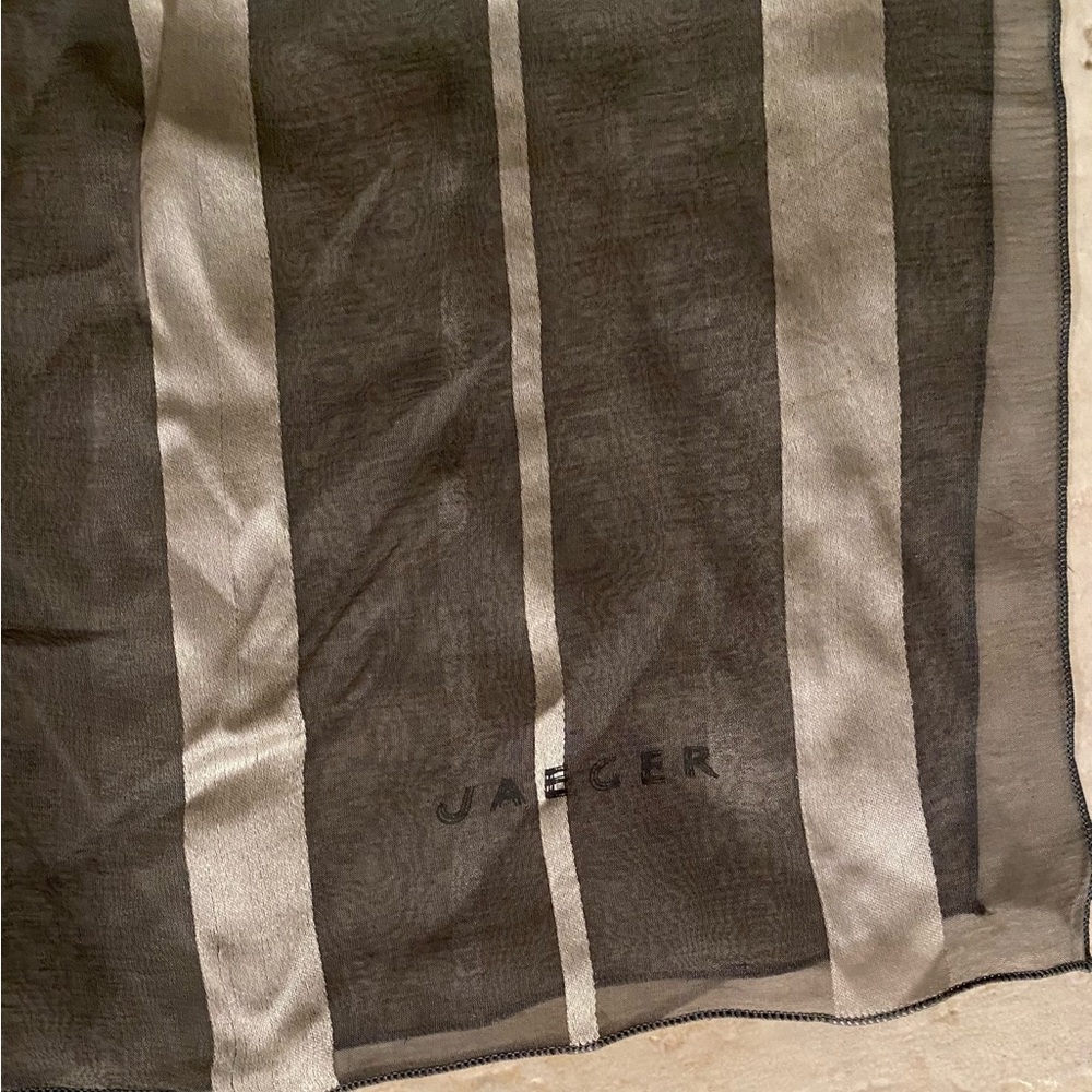 JAEGER SCARF ~ 100% Silk Scarf Made in France - Picture 1 of 3